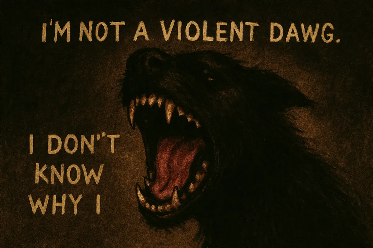 I'm not a violent dawg i don't know why i bite